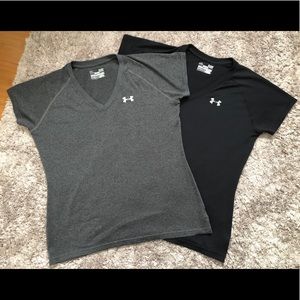 Under Armour tops set (Gray+Blk)
